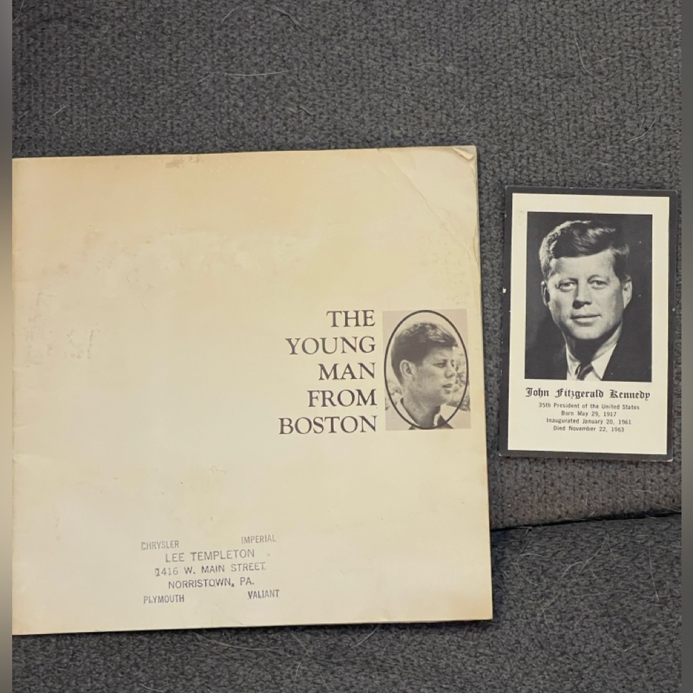 Vintage John F. Kennedy Picture Book & JFK Funeral Catholic Mass Prayer Card